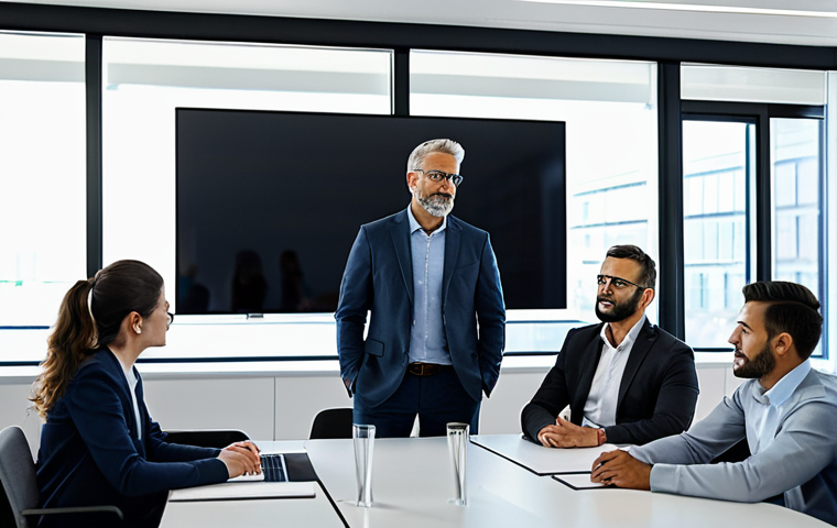 Strategic Technology Selection Meeting**

"A diverse team of business professionals in a modern conference room, discussing technology options displayed on a large screen. The atmosphere is collaborative and focused on data-driven decision making. Everyone is fully clothed in appropriate business attire. Safe for work. Professional setting. Perfect anatomy. Natural proportions. High quality. Appropriate content. Family-friendly."

**