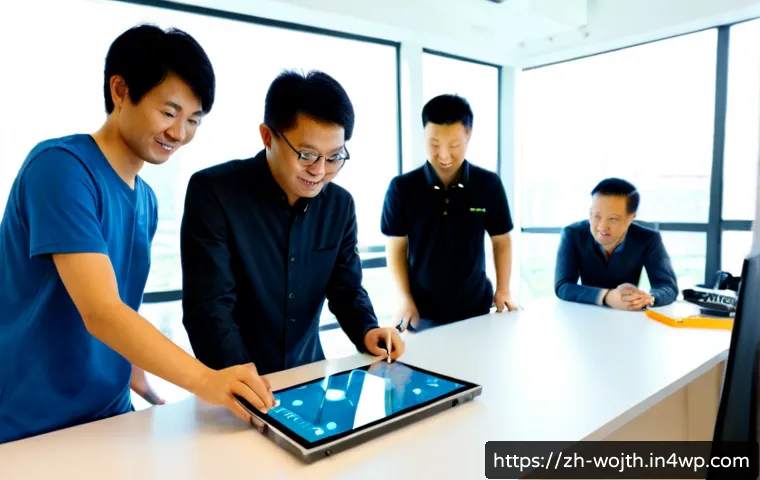 가치중심 기술의 기술적 진화 - Photorealistic modern technology workspace illustrating value-centered technical evolution, a divers...
